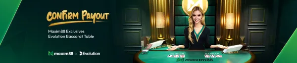 Maxim88 Live Casino Rebate Evolution Baccarat