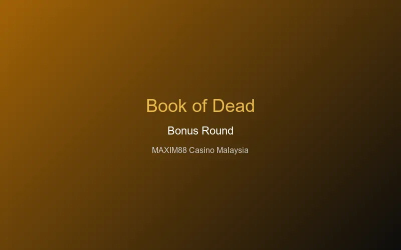 Book of Dead bonus round