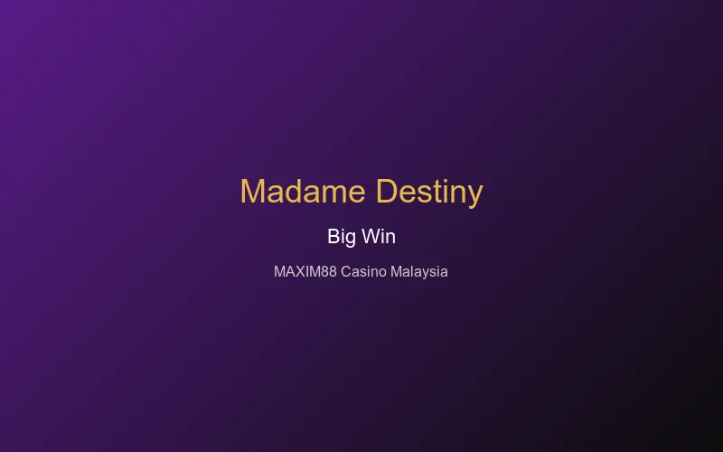 Madame Destiny Megaways big win