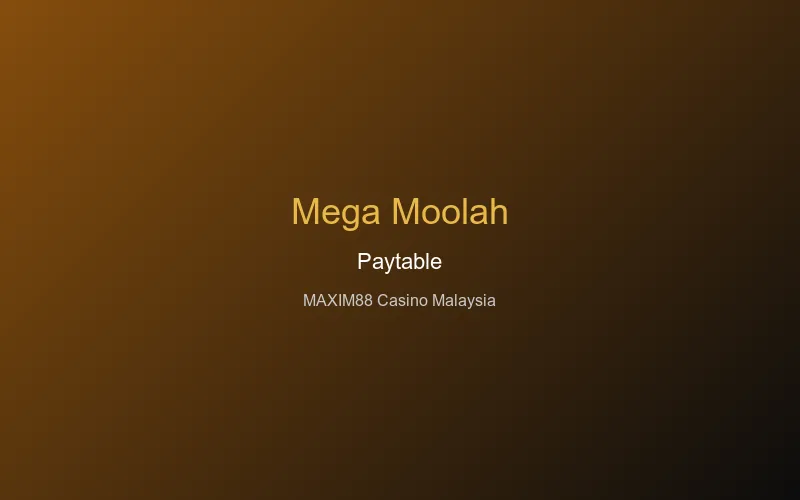Mega Moolah paytable