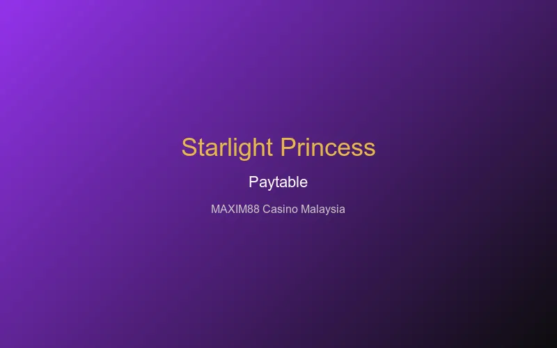 Starlight Princess paytable