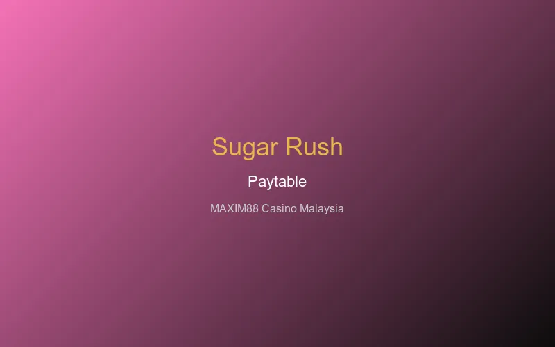 Sugar Rush paytable