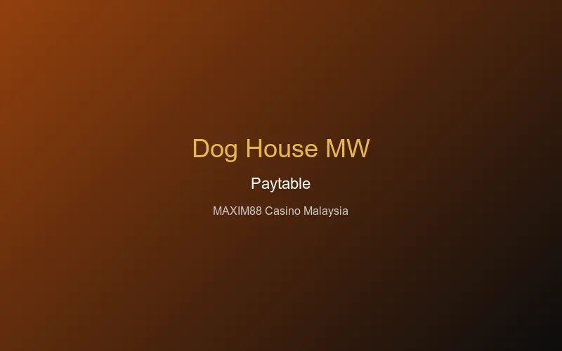 The Dog House Megaways paytable